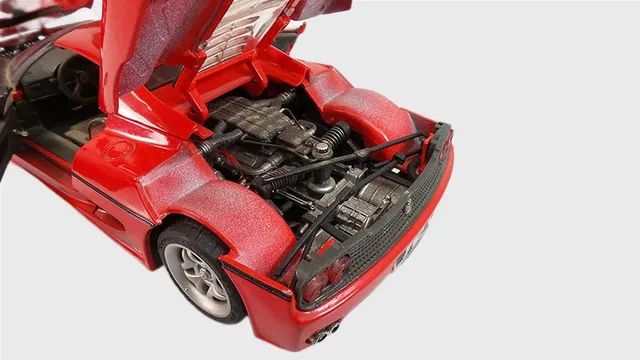 Miniatura Ferrari F50 Vermelha Shell 1995 Escala 1:18 Maisto