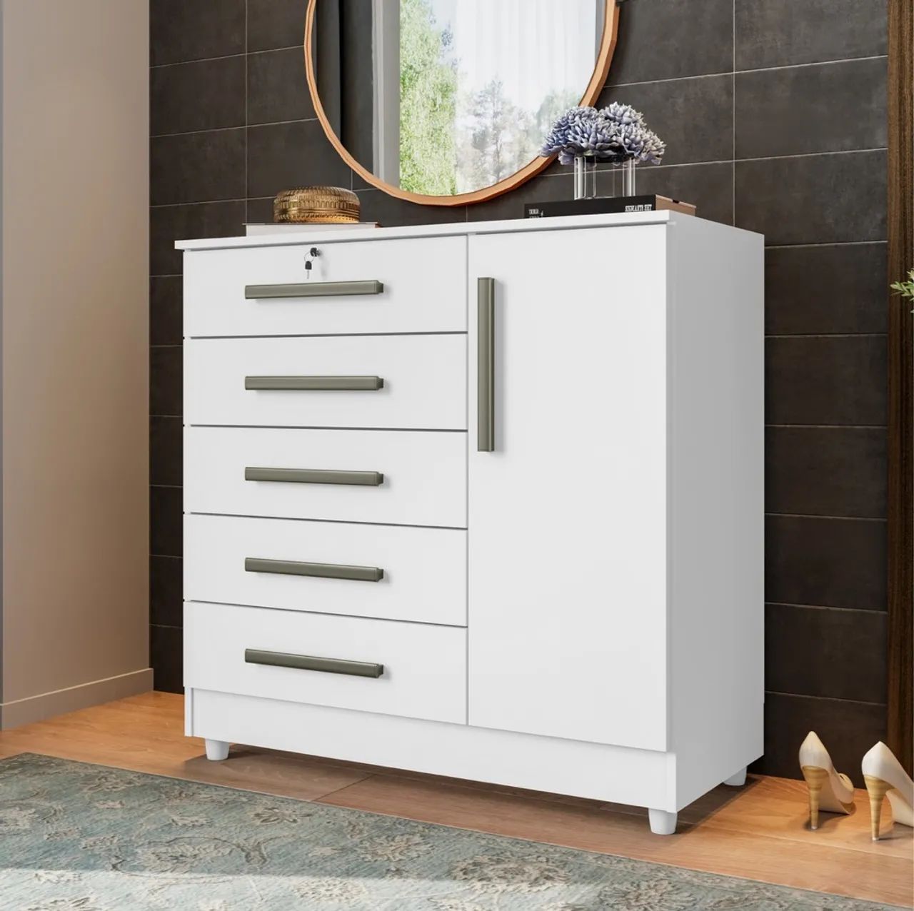 Cômoda com Sapateira Vitória Branco tt64