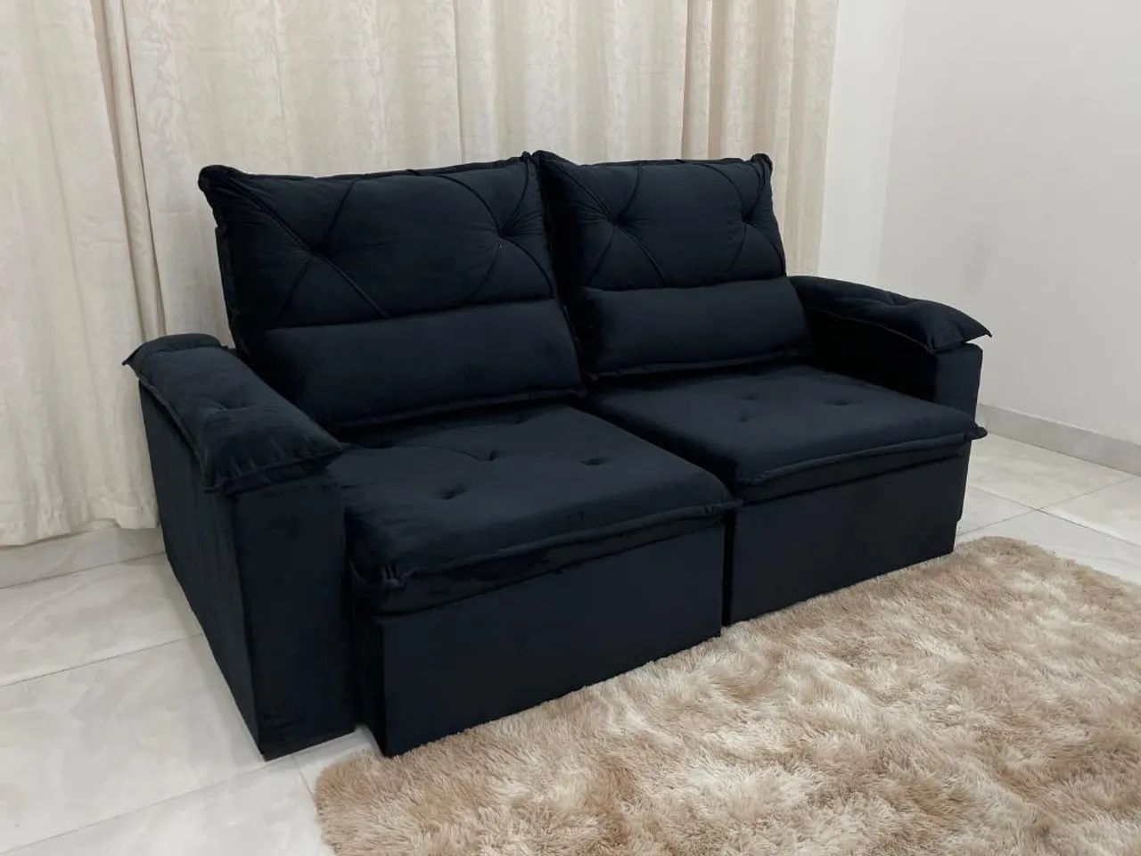 Sofá Retrátil e Reclinável 2,00m Molas Bonnel flex l76 - Foto 3