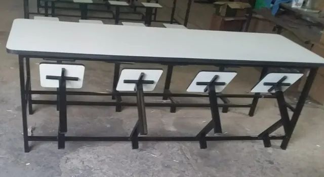 Conjunto de Refeitório com Banco Escamoteável - Foto 2