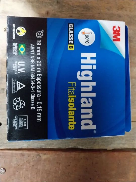 Fita Isolante 3M Highland Classe B 19mm x 20m