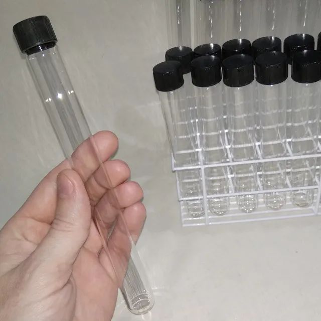 60 Tubos de Ensaio de Vidro 20mm com Tampa de Rosca + Estante - Foto 5