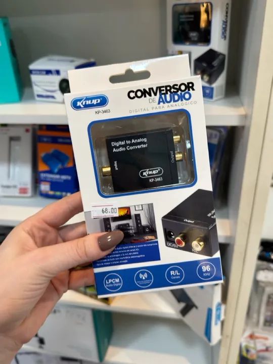 Conversor Digital para Analógico de Áudio Knup KP-3463 - Novo