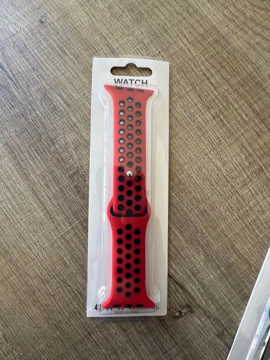 Pulseira Apple Watch Vermelho e Preto Nova Nunca Usada ! - Foto 2