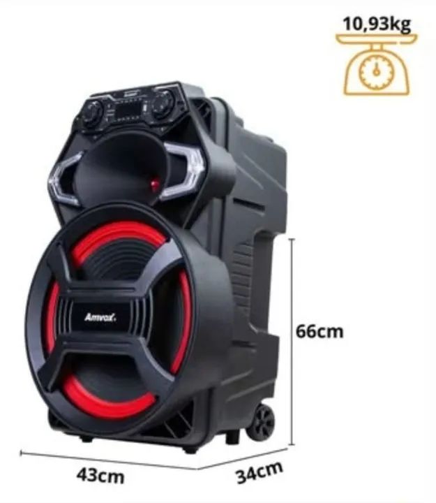 Caixa som 850w Anvox