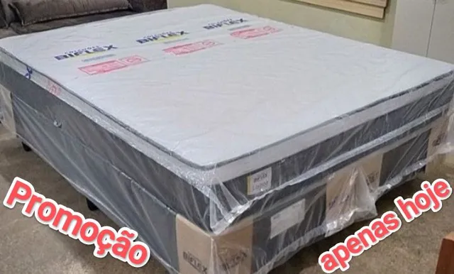 Cama box oferta molas ensacadas casal tamanho 138x188