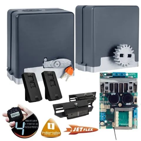 Kit Motor de Portão Eletrônico Ppa DZ Stark 650Kg Jetflex Automatizador Automático Bivolt