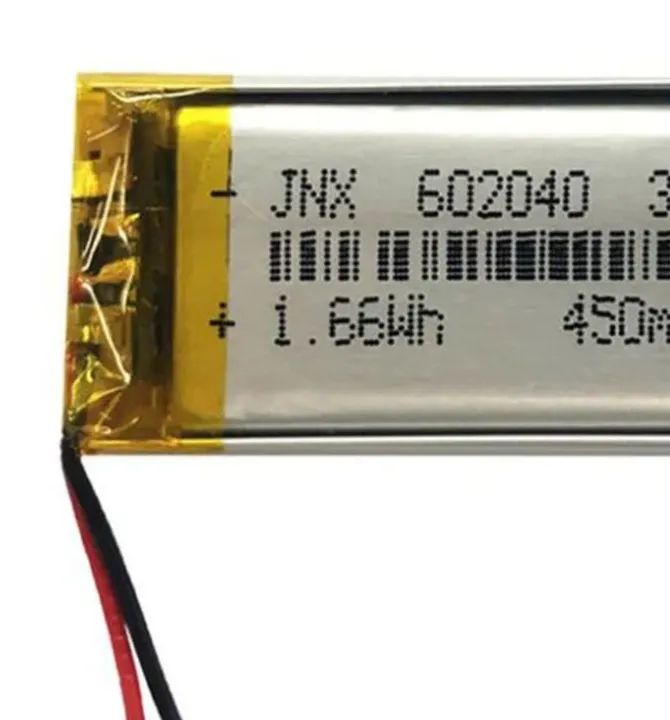 Bateria Polímero de Lítio 602040 3.7v 450mah 6mm x 20mm x 40mm - Foto 3