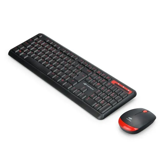Kit Teclado e Mouse Sem Fio Gamer C3Tech K-W100BK - WZetta - Foto 4