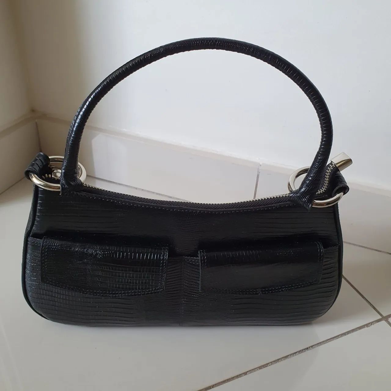 Bolsa de ombro preta elegante - Foto 2