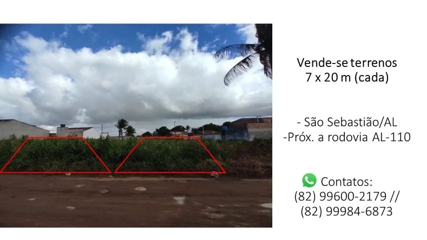 Terrenos na cidade de São Sebastiao proximo a AL -110