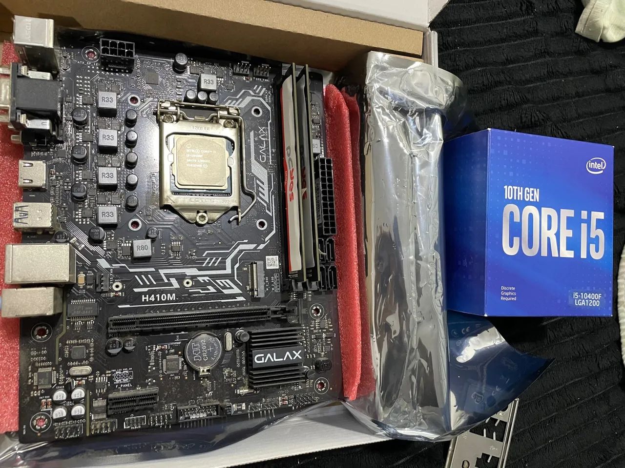 Kit upgrade i5 10400F - Placa-Mãe Galax H410M - memória ram 2x8