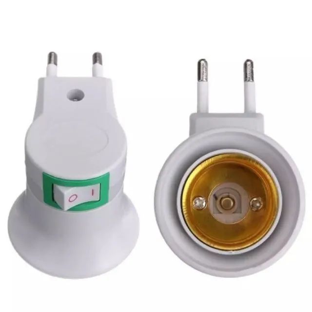 Adaptador de Bocal para Tomada com Interruptor