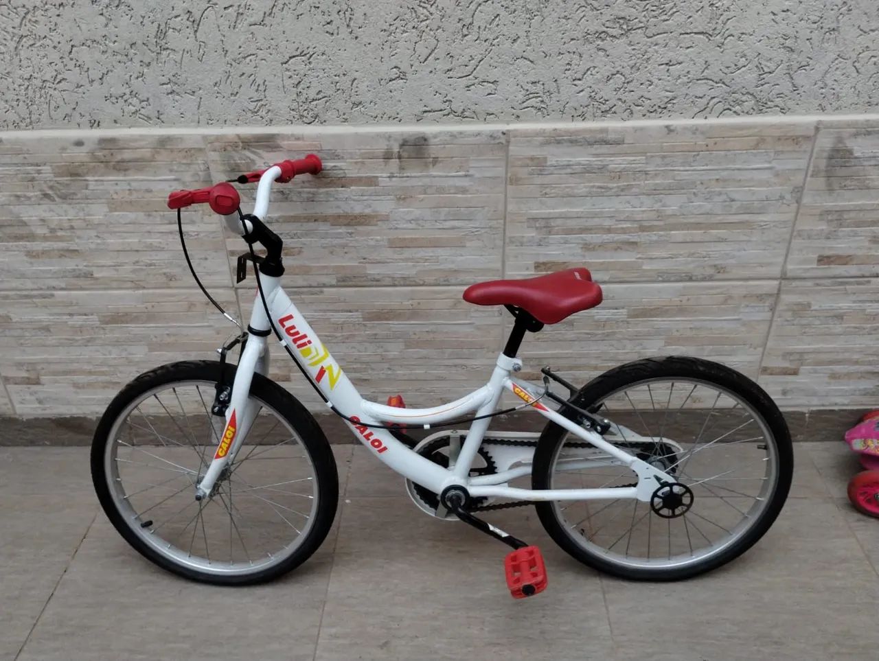 Bicicleta Infantil Caloi Luli Aro 20 - Branca - Foto 3