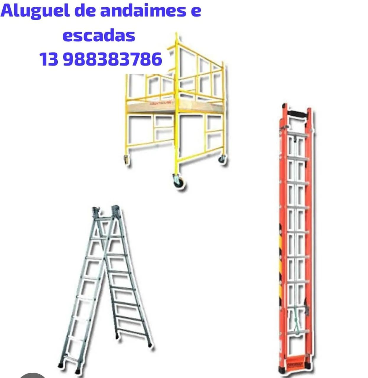 Aluguel de andaimes e escadas 