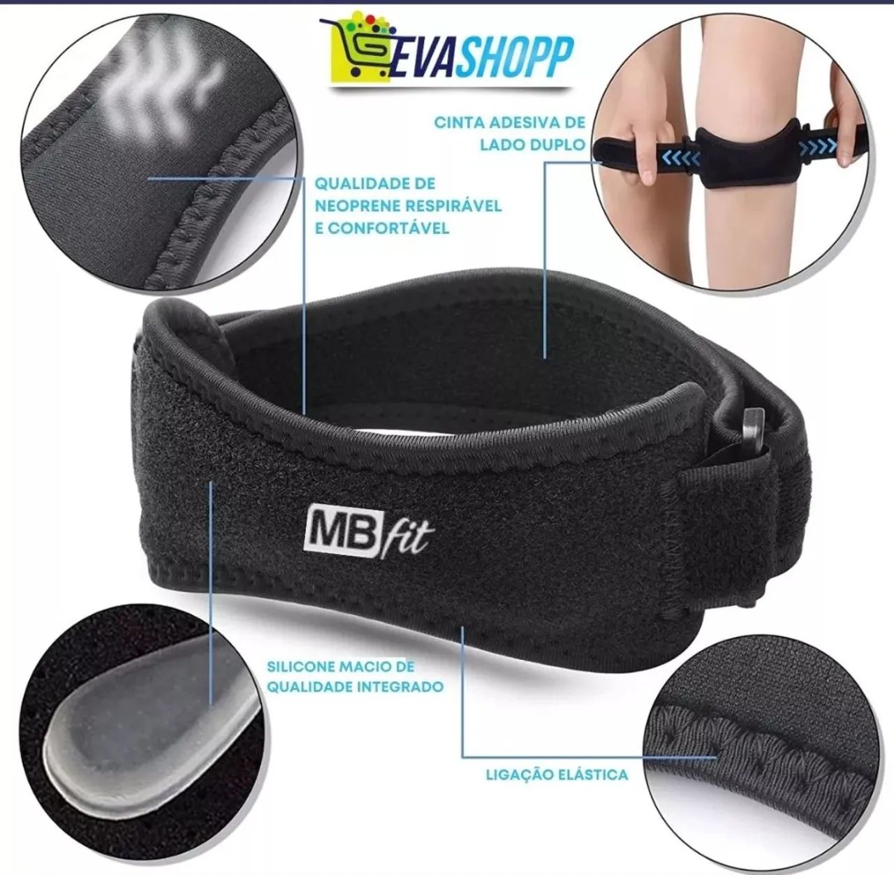 Joelheira de Patela Ajustável - MB Fit - Foto 5