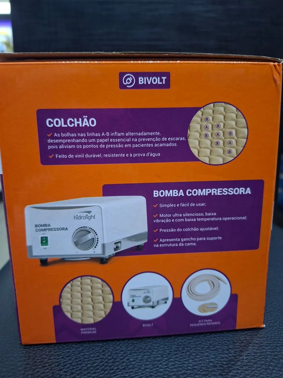 Kit Colchão Pneumático Hidrolight 127v - Foto 2
