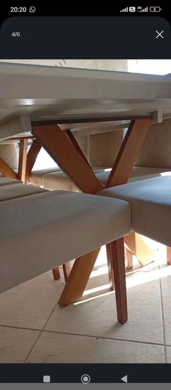 Mesa de jantar com 8 cadeiras64341728616065123