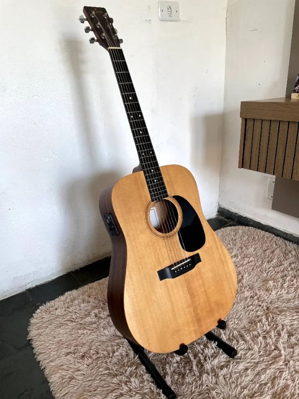 Violão Sigma Eletroacústico Aço DME Dreadnought Folk