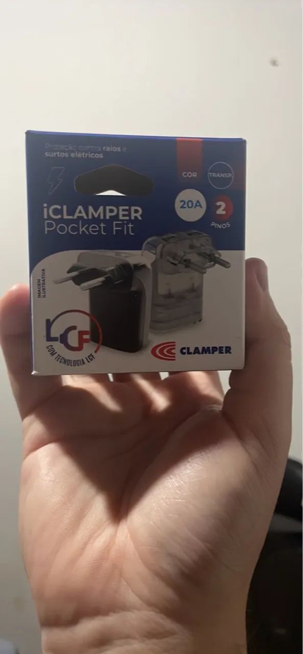 Clamper Pocket Fit 20A - Proteção contra raios e surtos