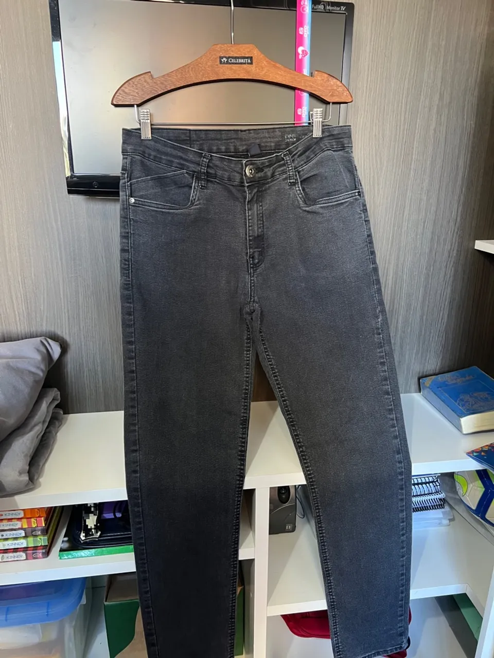 Calça Jeans Slim Preto
