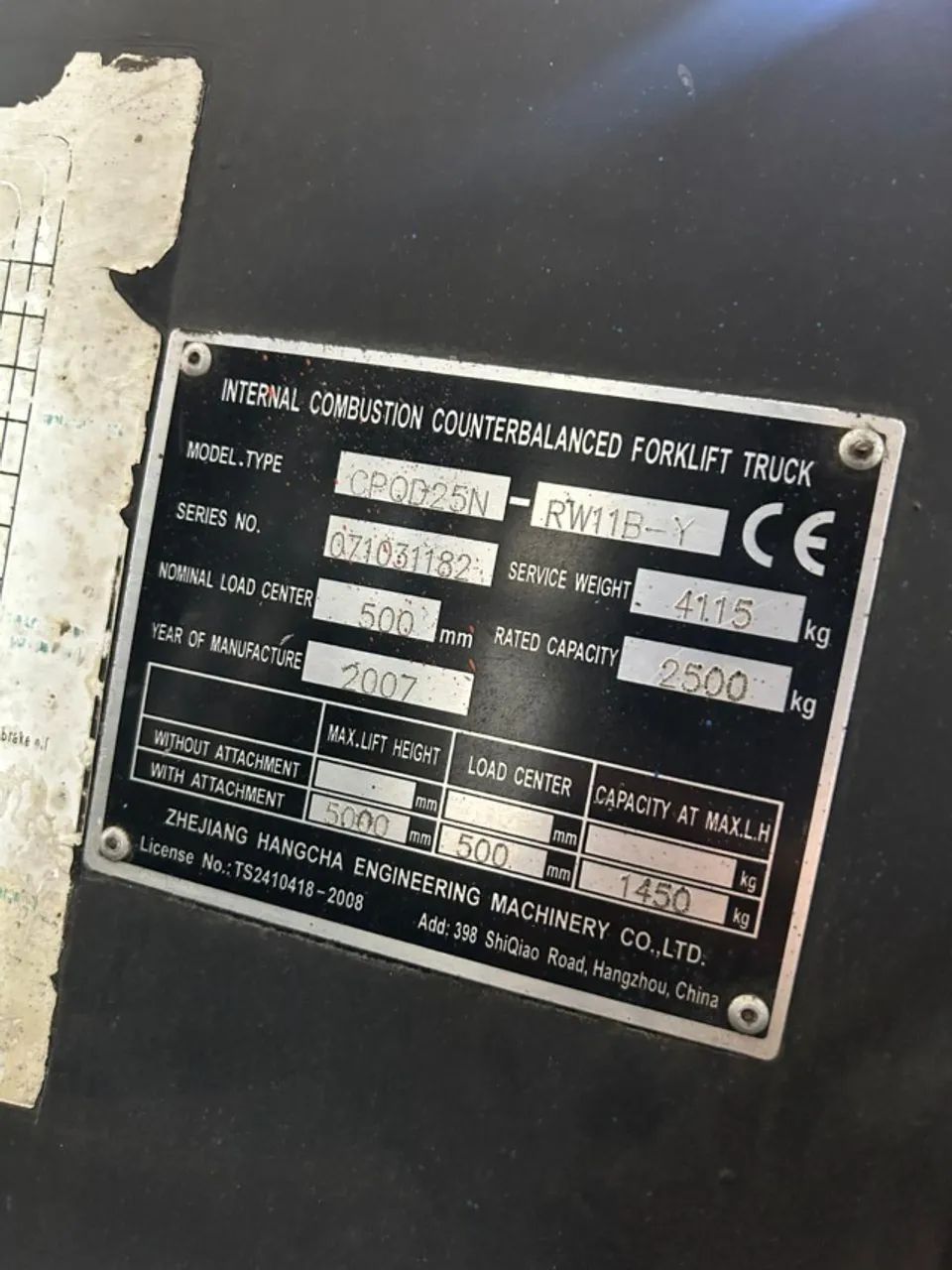 Vendo Empilhadeira Hangcha 2.5 Kg - Foto 3