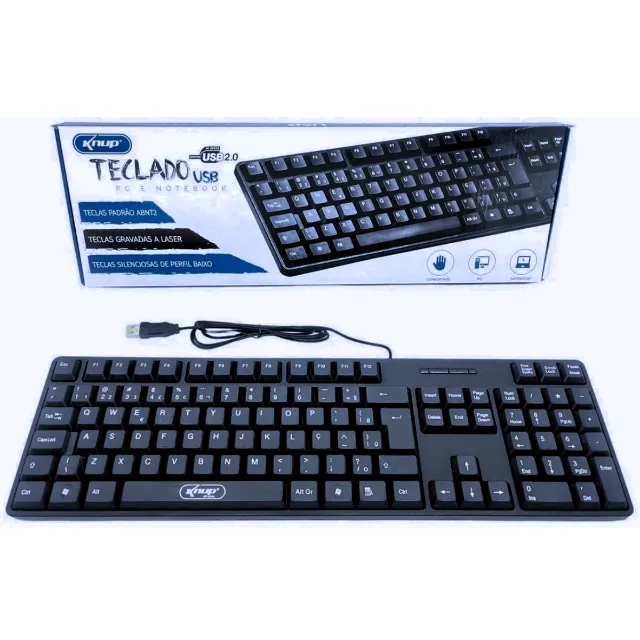 Teclado USB Home Office, Estudos e Trabalho