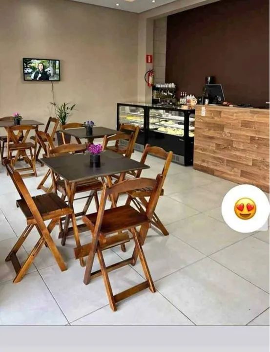 Jogo de Mesa e Cadeiras para Restaurante Dobravies 