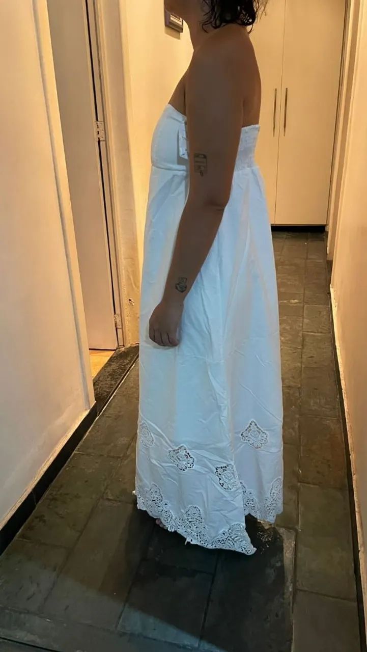 Vestido branco tomara q caia - Foto 3