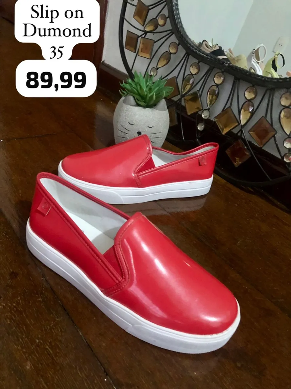 Slip on Dumond Vermelho - Numeração 35