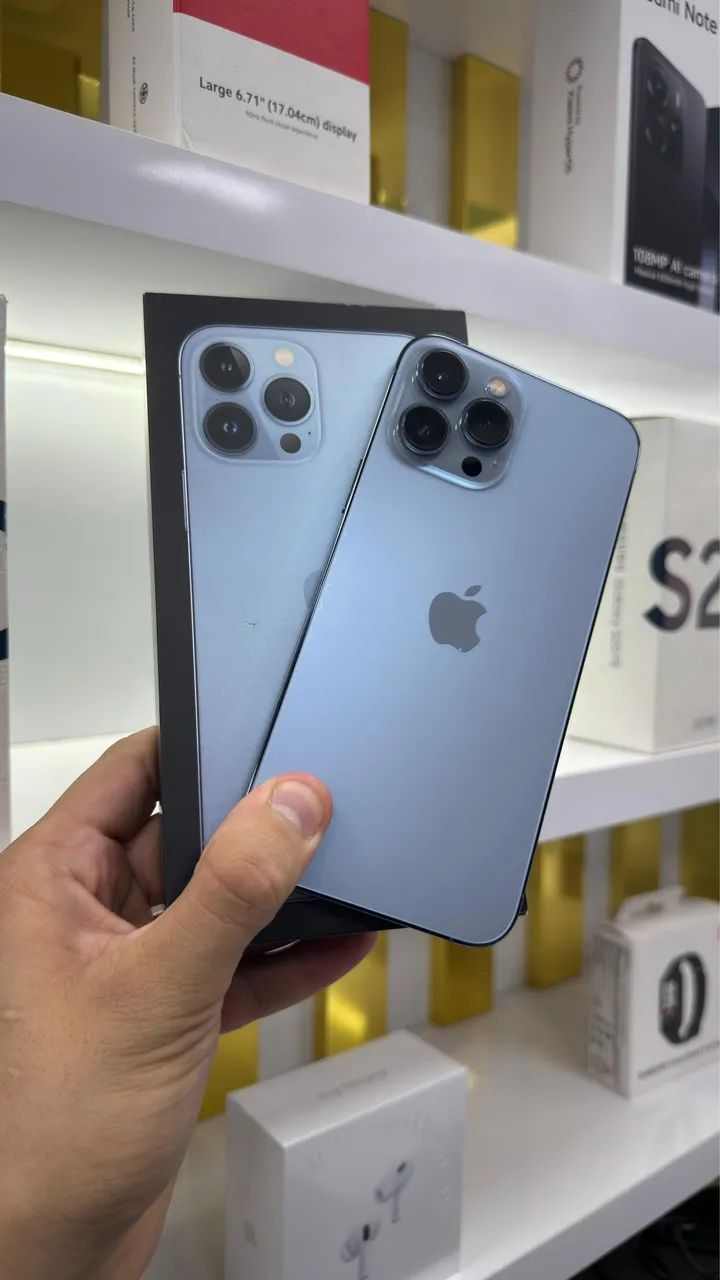 IPHONE 13 PRO MAX / 256GB ? 85% ? AZUL ? COM CAIXA ?R$ 3.299,00