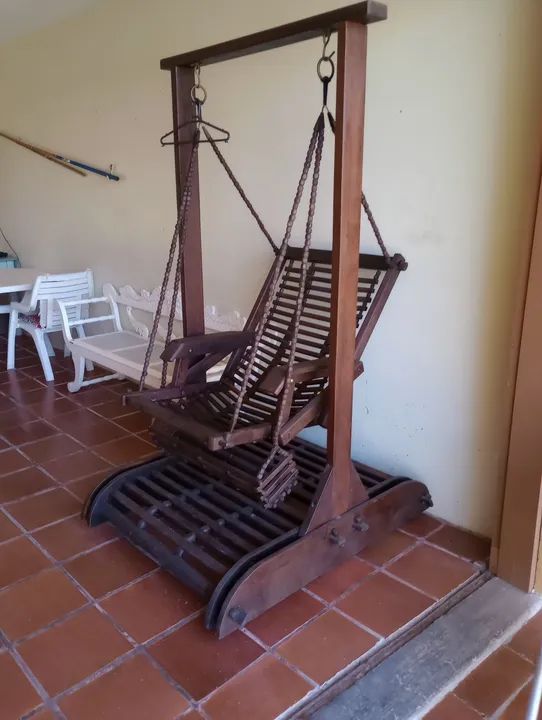 Balanço de madeira para área externa - Ultra resistente