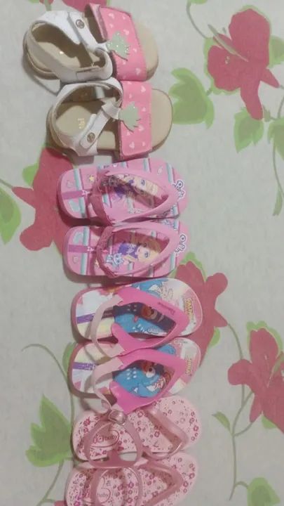 Sandálias e percatinha para Bebê - Tamanhos Variados