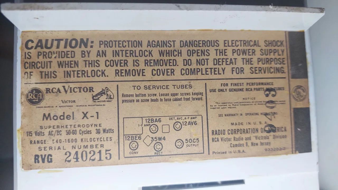 Rádio Vintage RCA Victor - Design Clássico 1957 - Foto 4