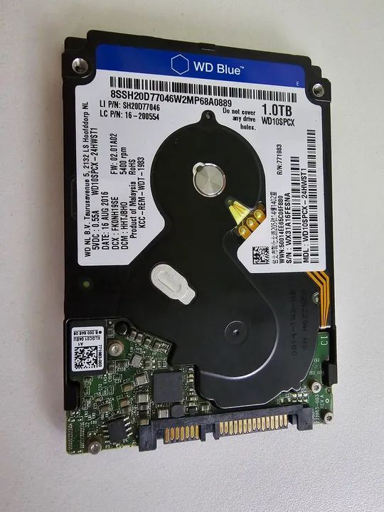 HD Notebook 1Tb WD Blue 100% ok. NÃO ACEITO OLX PAY  - Foto 2