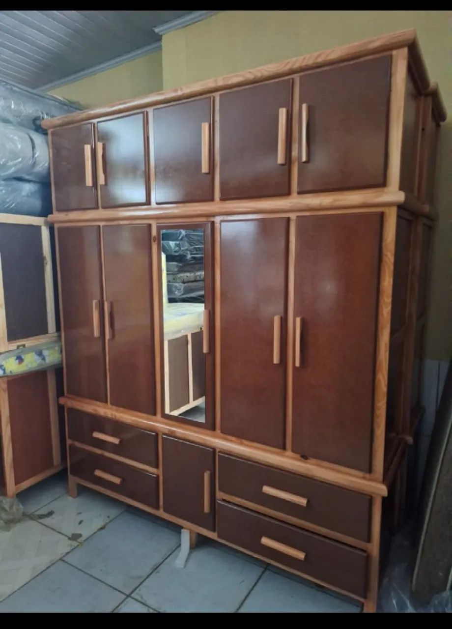 Guarda roupa novo de madeira triplex faço entrega grátis 2400 - Foto 2