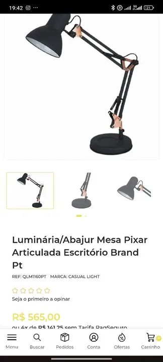 Luminária Articulada Preta e Cobre Casual Light - Foto 5