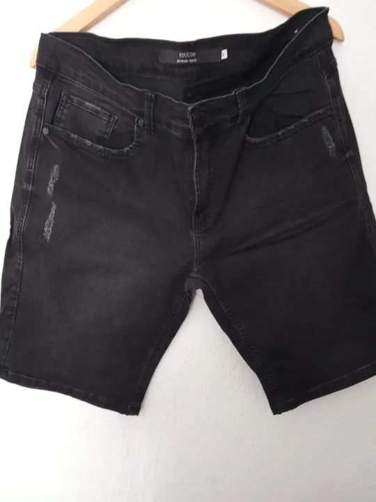 Short Jeans Preto Masculino Youcom - Foto 3