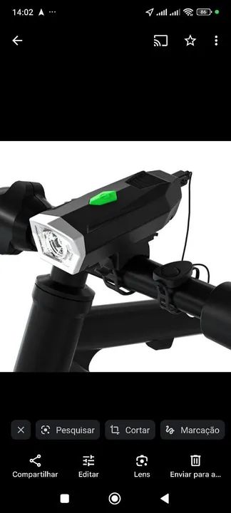 Lanterna LED para bicicleta com buzina sonora