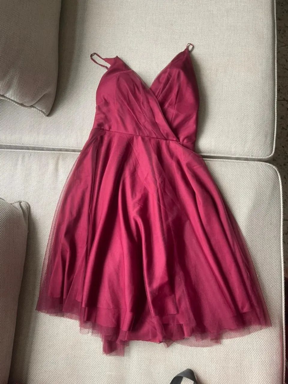 Vestido de festa vinho