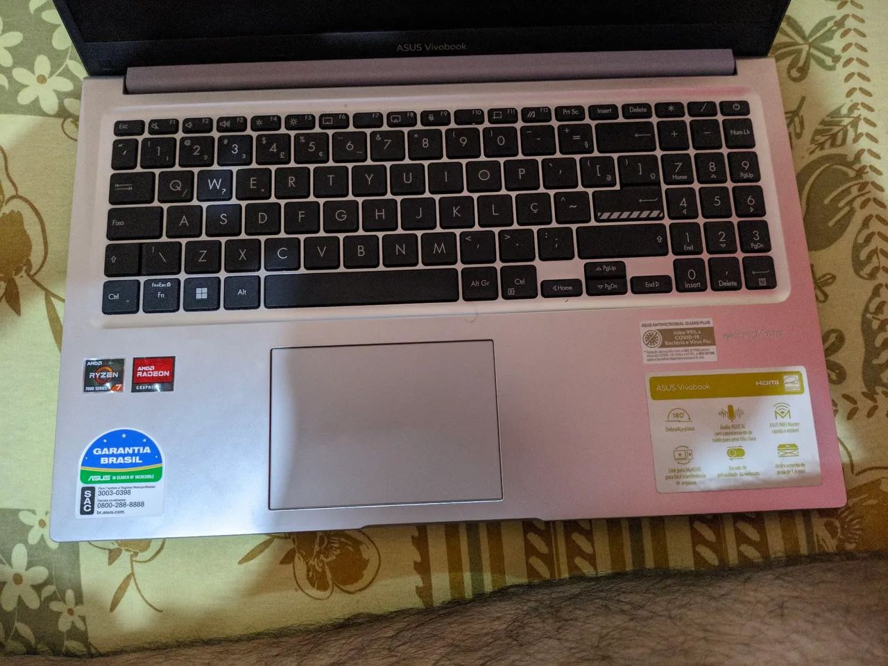 Notebook ASUS Vivobook 15, AMD Ryzen 7 7730U, 8GB, 512GB SSD, 15,6