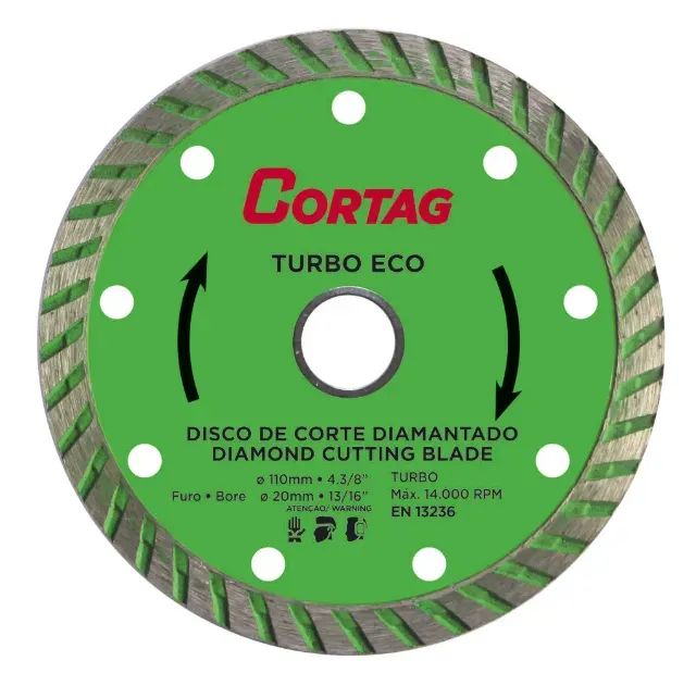 Disco Corte Diamantado Turbo Cortag Eco 110mm 