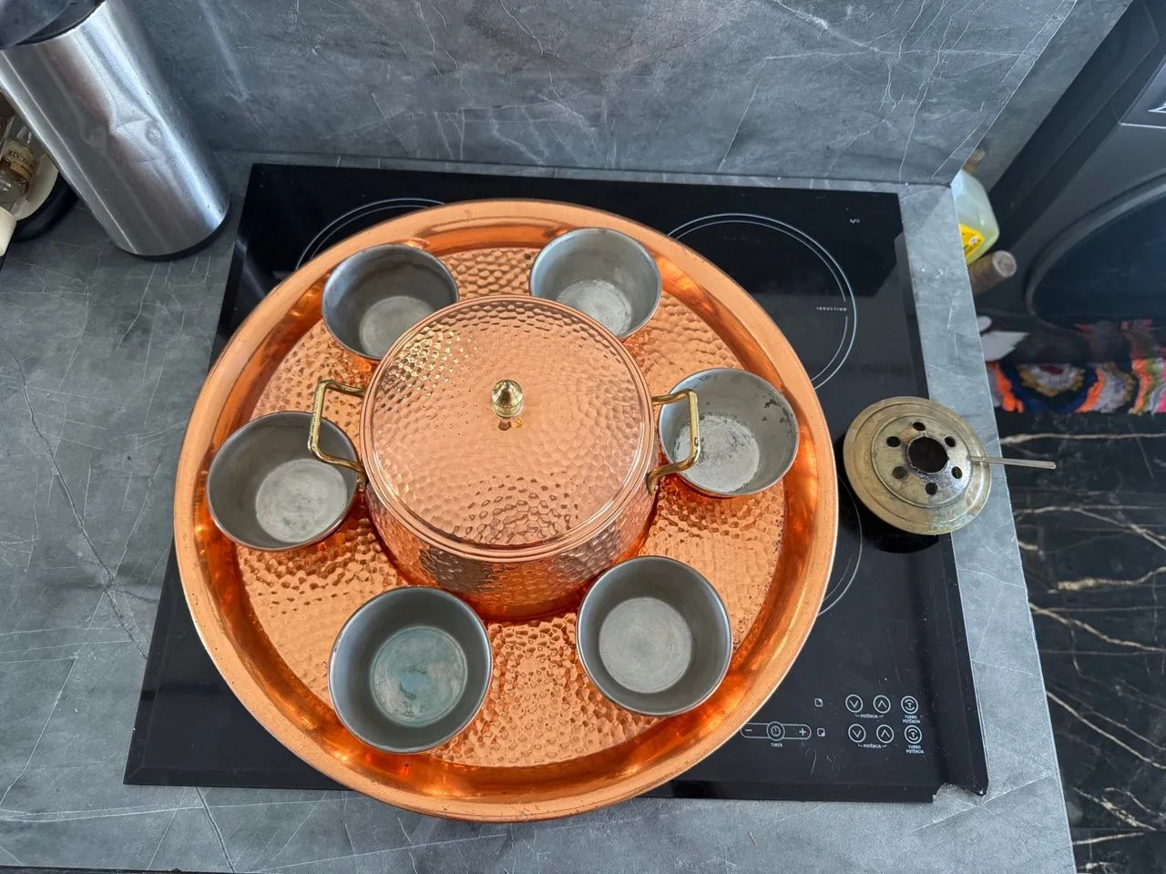 Conjunto de panelas de cobre para fondue - Foto 5