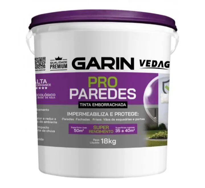 Tinta Emborrachada Pro Garin 18 Litros Branco 