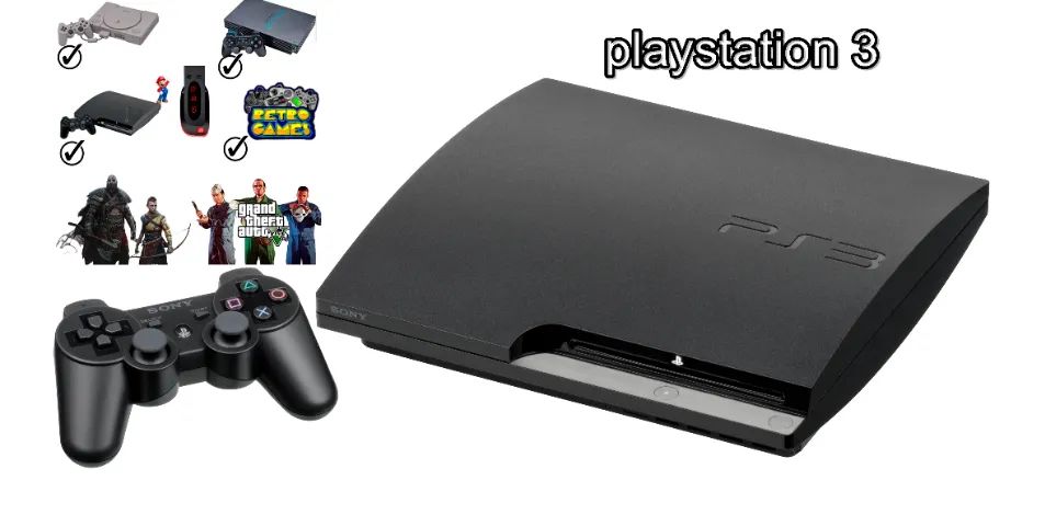 Playstation 3 Slim SSD 500GB seminovo completo