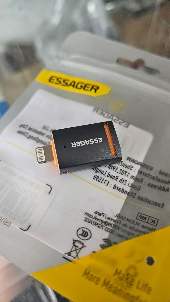 Adaptador otg usb para lightning 2.0 essager - Foto 2