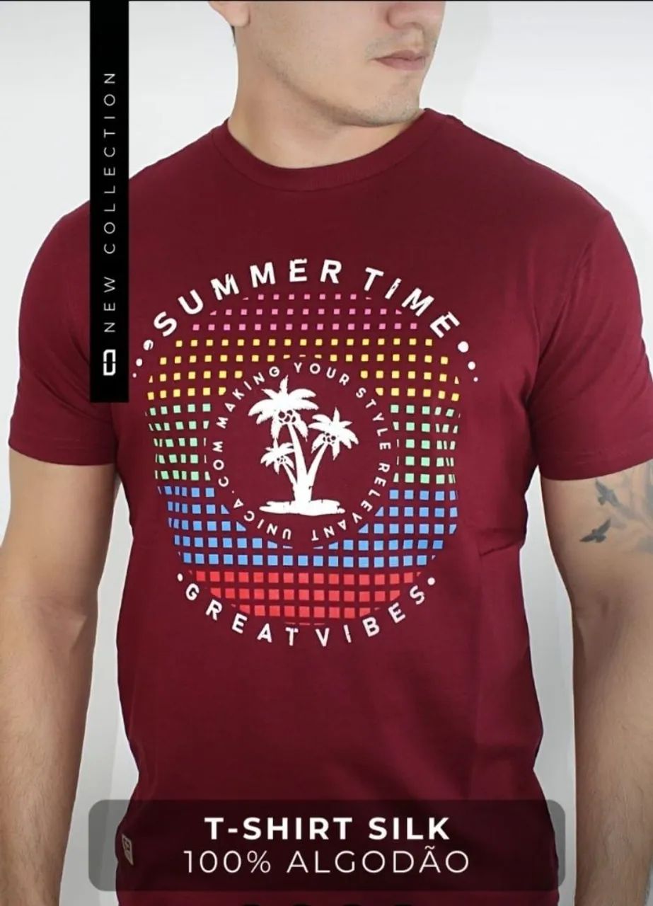 Conjunto de Camiseta Marsala + Calça Jogger Preta ( G ) - Foto 3
