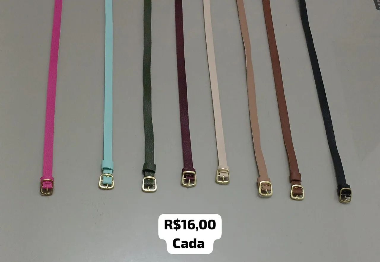 Cintos Finos Coloridos - Diversas Cores