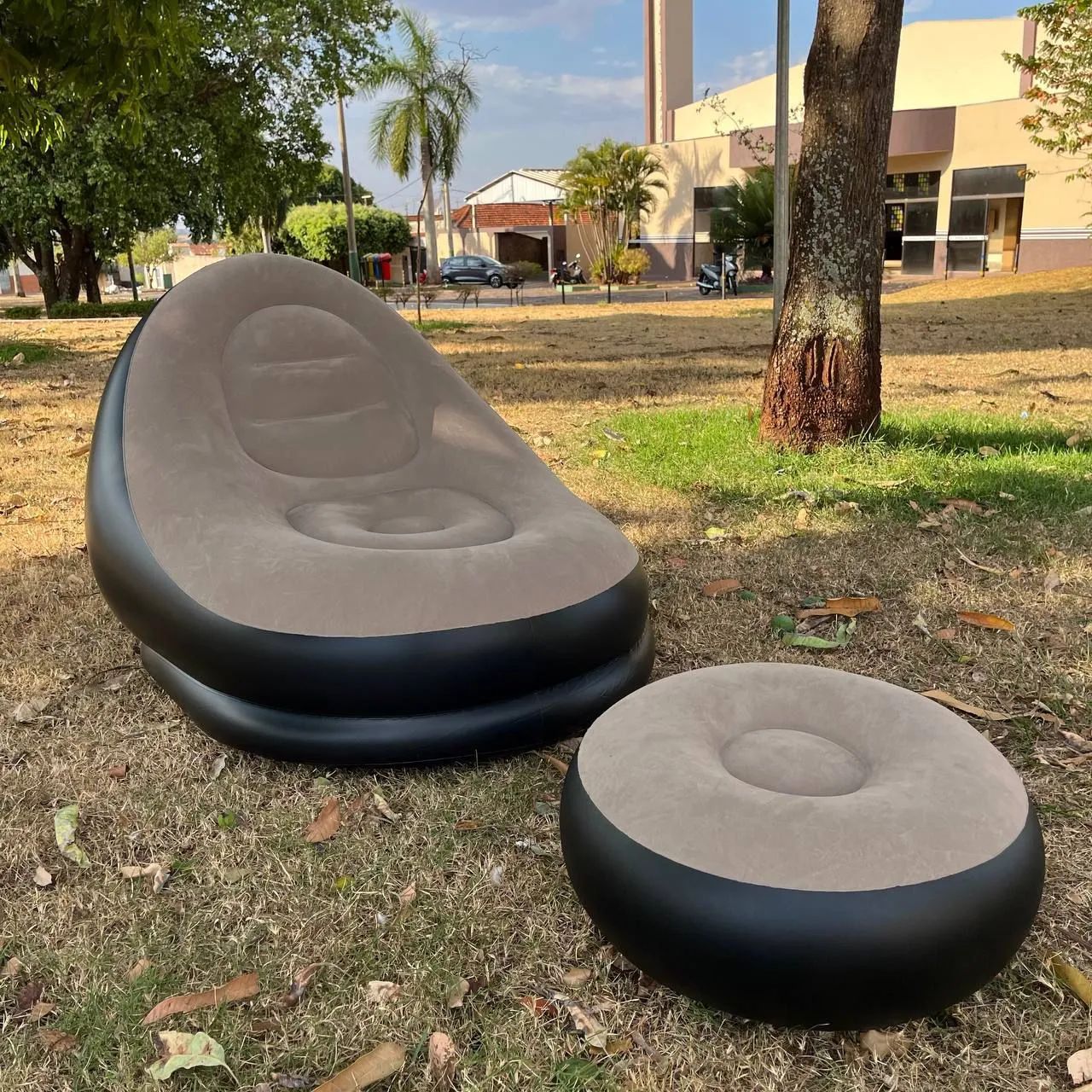  VEndo Puff poltrona gigante + apoio para os pés com Garantia!!! - Foto 4