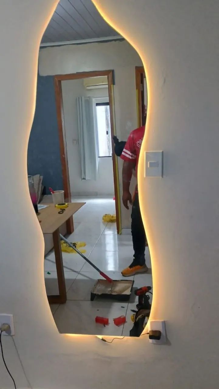 Espelho orgânico com led 160x60